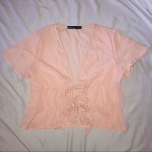 blush tie top